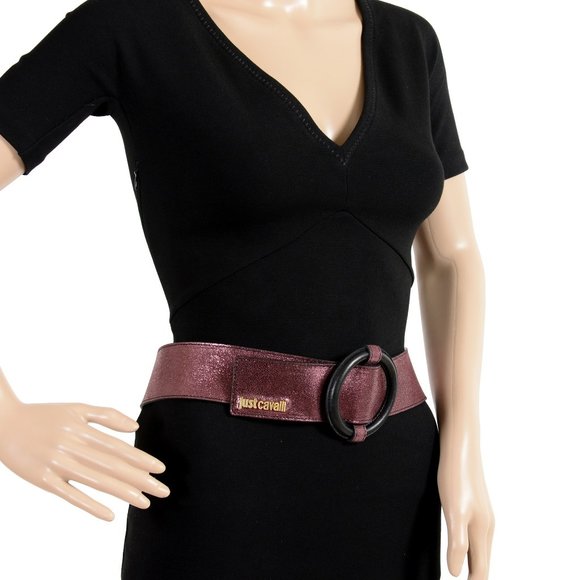 Just Cavalli Leather Sparkling Pink Women\'s Belt